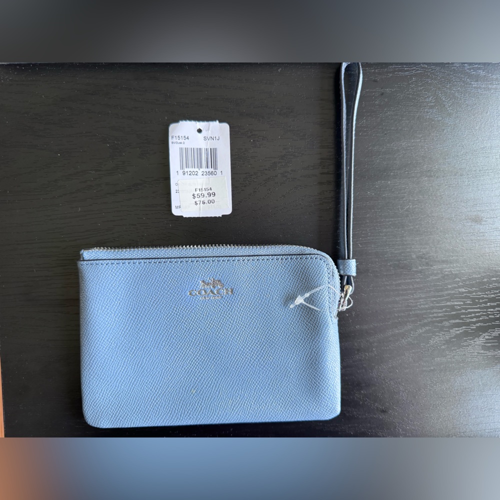 Coach Light Blue Wristlet